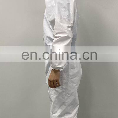 Disposable CE Cat III Type 3B/4B/5B/6B Protective Clothing Overalls Ppe Chemical Elastic Waistband & Cuffs Protection Coverall photo-2
