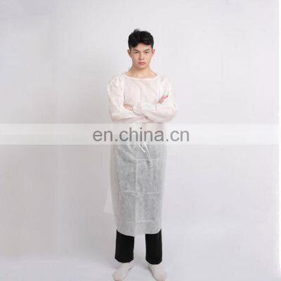 Wholesale Medical Disposable White Knit Cuff Isolation Gown