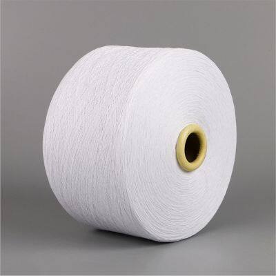Keshu Hot Sale Recycled Regenerated Open End Oe Yarn Bleached White Ne8s Cotton Polyester 65/35 Blended Yarn