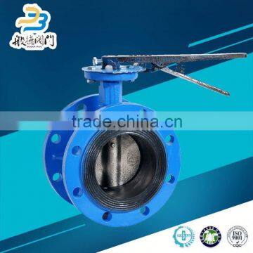 Size Double Flange Rubber Lined Butterfly Valve photo-6