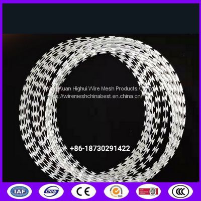 Galvanized Razor Wire 300mm Coil Diameter For Residences Fencing