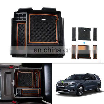 Interior Accessories Parts Silicone Armrest Rest Storage Box Center Control Console Organizer Tray For Kia Sedona Carnival 2022 photo-2