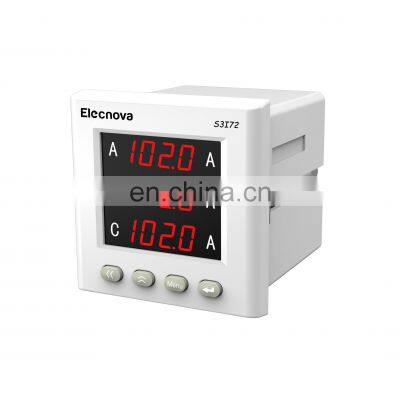 S3I72 3 Phase Current 72x72 Panel Digital Electricity Meter photo-2