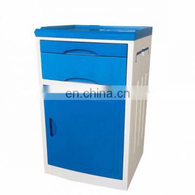 Hot sale multi-function casters ABS hospital storage bedside locker bedside cabinet