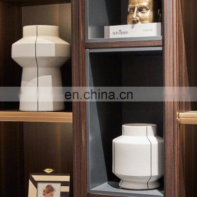 Modern Simple Classic Luxury Nordic Ceramic White Flower Vase Home Decoration