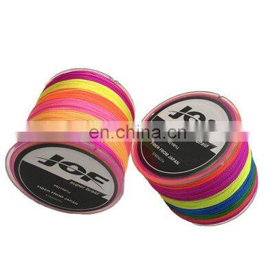 4 Stands JOF PE 300m 500m 1000m Fishing Thread China Braided Multicolor Fishing Line photo-5