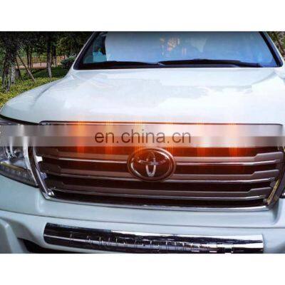 Car Front Bumper Grille LED Yellow Lights For Toyota Land Cruiser 200 GRJ200 UZJ200 2008-2018 photo-4