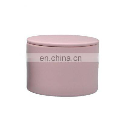 Custom Clay Luxury White, Matte Candle Jar Empty Ceramic Candle Vessel With Lid/ photo-2