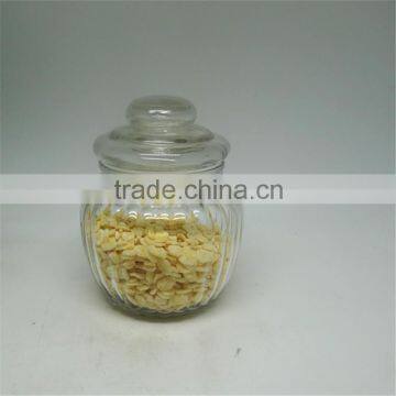 600mlglass material candy jars with glass caps