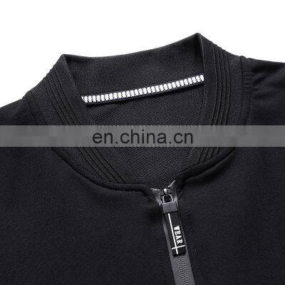 Wholesale Customized Men's Casual Spring and Autumn Stand-up Collar Baseball Uniform Fashion Sports Men's Running Two-piece Suit