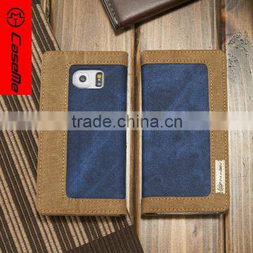 Retro Canvas Pattern Stand Leather Flip Case for Samsung Galaxy s7 S7edge s6 S6edge photo-4