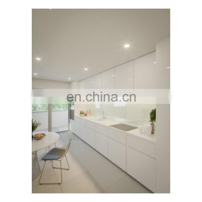 Home Furniture Custom Modern White Gray Glossy Kitchen Cabinet