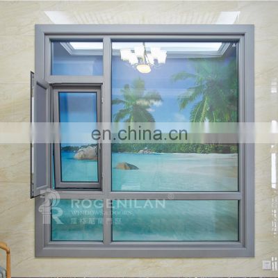 Modern luxury aluminium alloy frame glass awning window price for garden