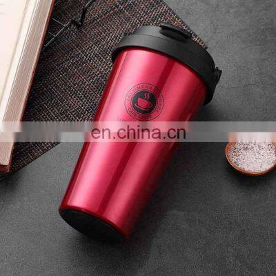 Customized Thermos Insulated Stainless Steel Coffee Mug With Lid