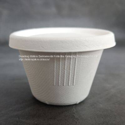 Takeout Eco-Friendly Disposable Compostable Biodegradable Envase Bagasse 4oz Sauce Mini Sugarcane Bagasse Pulp Cup photo-3