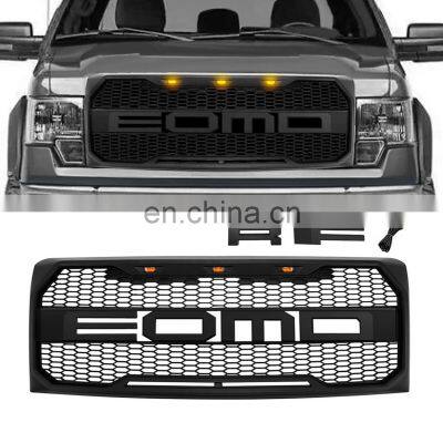 Factory Grille For Ford F150 2009-2014 ABS Letter Detachable Matte Black photo-4