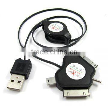 2013New arrival 6in1 Retractable charging Cable