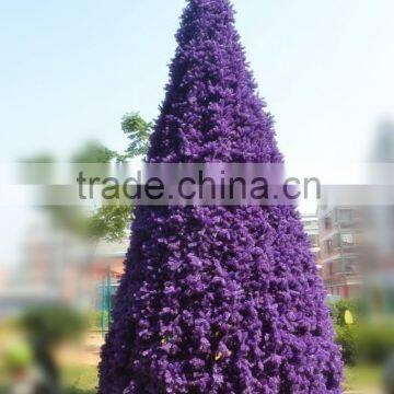 2015 wholesale purple color pre-decorated giant tree