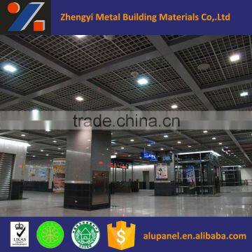 black aluminum suspended linear ceiling