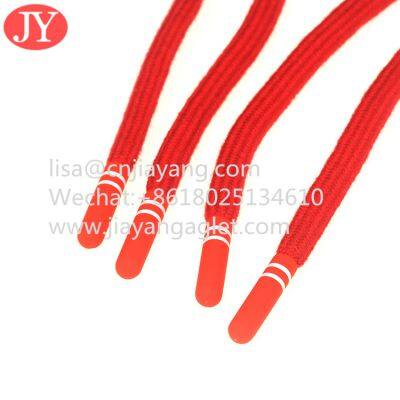 custom rubber coating hoodie string aglet tipping drawstring cord ends plastic aglet ends