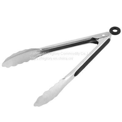 Premium Heat Resistant Kitchen Utensils Stainless Steel Silicone Food Tongs,BBQ Tongs photo-4