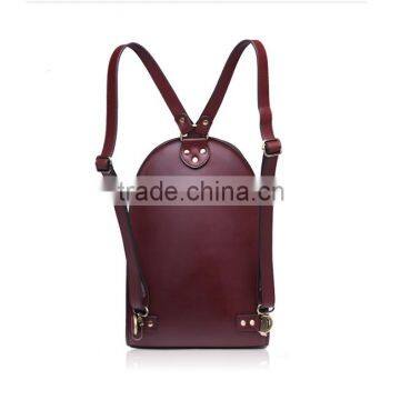 Vintage Durable Hot Style Women Backpack Leisure Small Size Simple Nappa Cow Leather Backpack for Girl photo-3