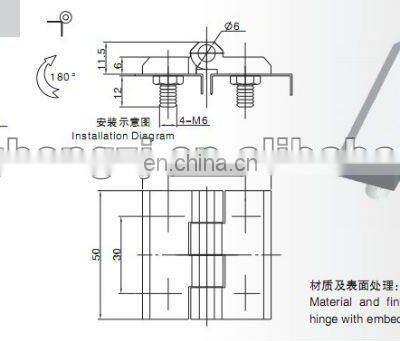JL233D-1 Factory Direct Selling Black Powder Coated ZDC Zinc Alloy Cabinet Door External Hinges photo-5