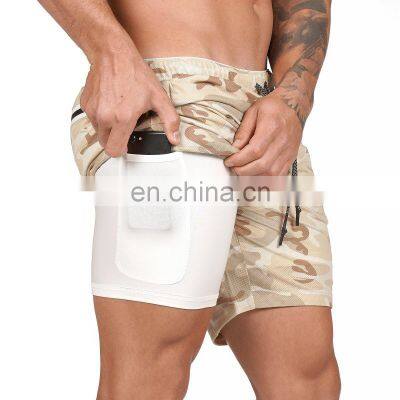 Custom Logo Men's Jogger Printing Workout Men Sport Fitness Gym Running Shorts photo-5