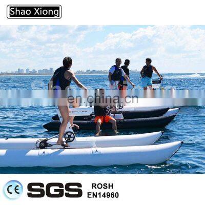 Water Sports Equipment Bike PVC Pontoons Inflatable Water Bike Buoy Bicycle Sea Bike Pedal Riding photo-5