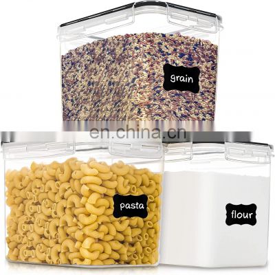 Medium Food Storage Containers with Lids  3.6L /121.7Oz 3PCS BPA Free Plastic Canisters for Kitchen Pantry Organization