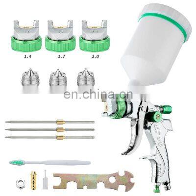 2008 automobile high atomization 1.4/1.7/2.0mm topcoat spray gun Pneumatic pot spray gun