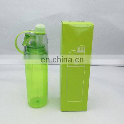 Plastic Sport Drinking Mist Water Bottle with Spray and Straw