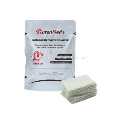 Chitosan Hemostatic Gauze 7.5cm*150cm z-fold Trauma Hemostatic Combat Gauze