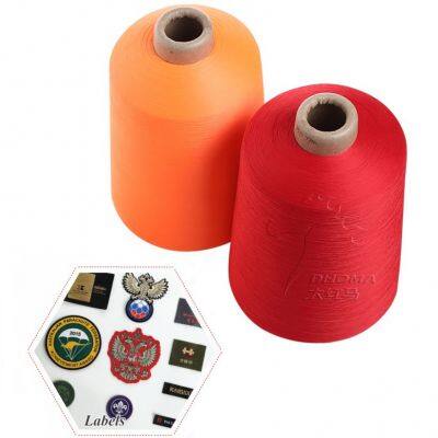 100% Polyester DTY Yarn Low Breakage Dyed 50d 75d 100d 150d Semi Dull Polyester Yarn for Woven Label photo-2