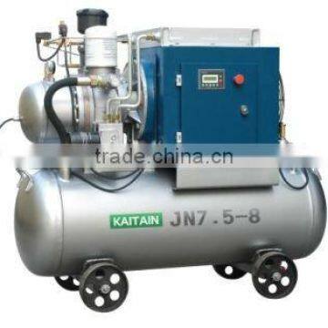 JN7.5-8 7.5KW 0.8Mpa low noise screw air compressor