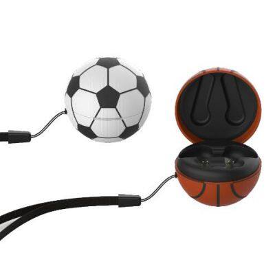 Custom Bt 5.0 Portable Mini In Ear Headphones Wireless BT Earphone Football Basketball Tennis Shape Tws Earbuds