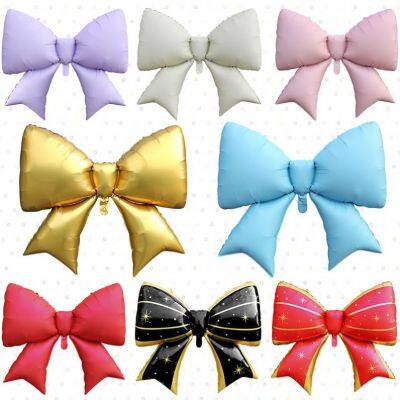 Matte Bow-shaped Aluminum Balloon Birthday Party Event Decorations Arrangement Balloons Manufacturer