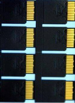 SG card ultra-thin 2-layer HDI thick gold finger PCB