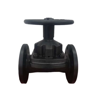 Cast Iron Flange Manual Rubber Lined PN16 Diaphragm Valve