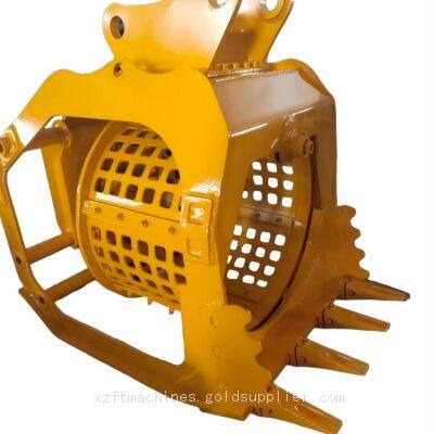 Hydraulic Rotating Screen Bucket Attachment for 5-8 Ton Excavator Rotary Screening Sieve Bucket