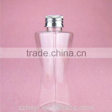 2.5oz 65ml clear unique plastic square bottles for cosmetics