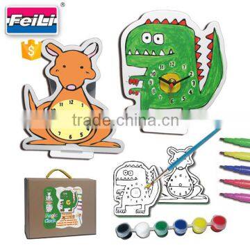 best sell educational toys art painting diy wall clock for kids