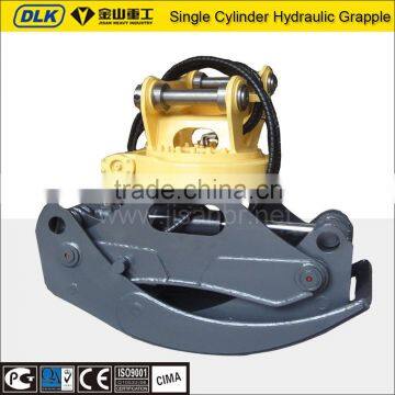 hydraulic wood log grapple with single cylinder for 12-16ton excavator