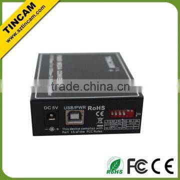 USB power SC 25km fiber Media transceiver with DIP&LFP