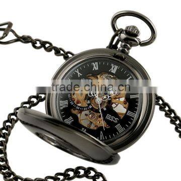 WP118-ESS Smooth Skeleton Mechanical Pocket Watch Chain