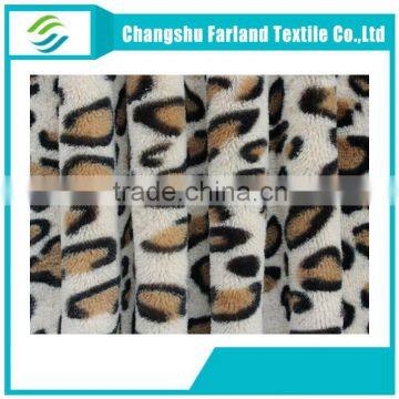leopard print Fleece fabric for home carpet