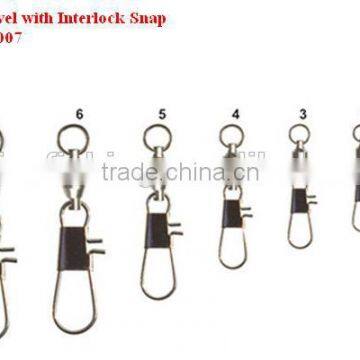 Fishing Tackle Accessories Copper Ball Bearing Swivel With Interlock Snap Stainless Steel photo-2