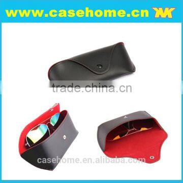 OEM soft fold optical read glasses case special design real leather sunglass case/sun galsses case