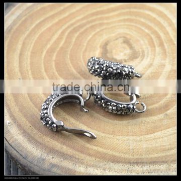 LFD-00C6 Charms! Pave Rhinestone Decoration Pinch Bail Clasps Jewelry Making