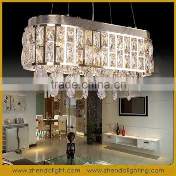 Big Square LED Crystal Short Chandelier With Clear k9 Crystal With Lighting Remote Control photo-2